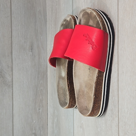 Betula By Birkenstock Women's Red Slide Sandals Shoes Sz 37/6 Regular - Picture 2 of 14